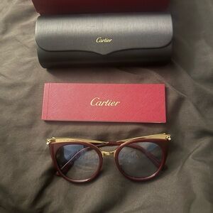 Cartier Maroon and Gold eyeglasses